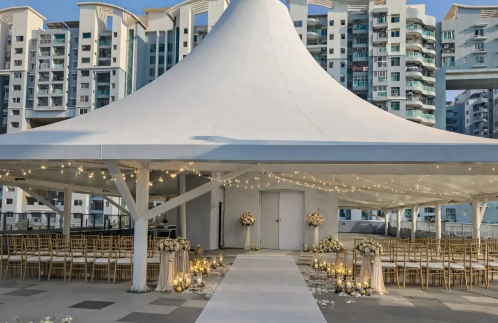 The open-air Northern Terrace at Galaxy Club, Malleswaram